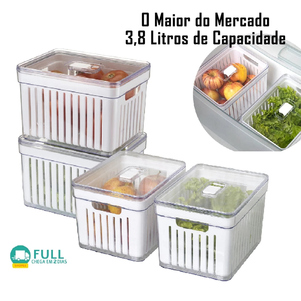 Kit 4 Organizador de Geladeira
